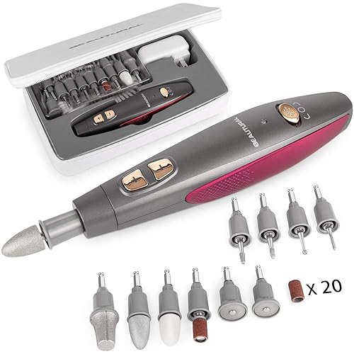 BEAUTURAL Electric Nail Drill 10 in 1 Manicure and Pedicure Kit for Professional Acrylic Nails  Real Nails Electric Nail File Set Hand Foot  Nail