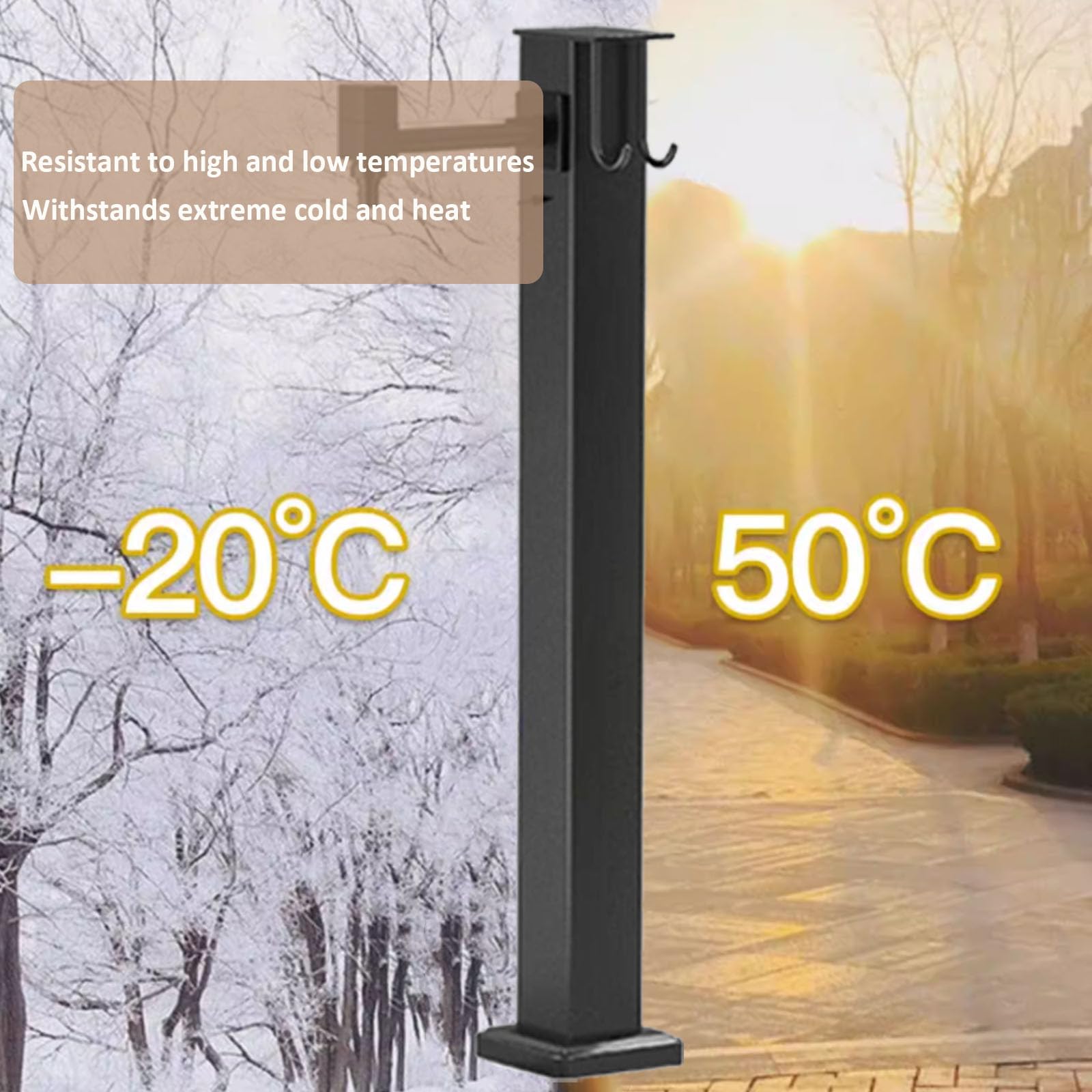 Colonne D'Eau ExtéRieure Avec Robinet Colonne D'Eau Verticale En Acier Inoxydable 304 Pour Jardin Options D'EntréE LatéRale/InféRieure Disponibles Avec Conception à Croc Bottom inlet + spray gun 80cm