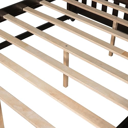 Miniatura 303 de Versatility - Litera individual sobre individual con escritorio y armario integrados, cama alta de madera maciza y plataforma independiente con