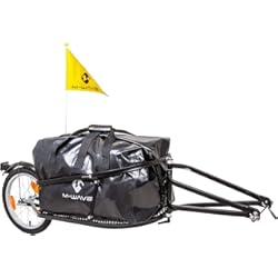 Carro Bicicleta Plegable M-Wave Einspur-gepäckfahrradanhänger Single 40 - Remolque para Bicicletas (único), Color Amarillo
