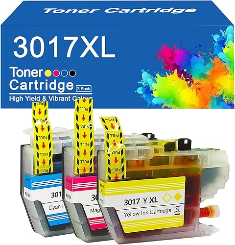 3017XL - Cartuchos de tinta de alto rendimiento para Brother 3017XL, compatibles con impresoras Brother MFC-J5330DW MFC-J6530DW MFC-J6730DW