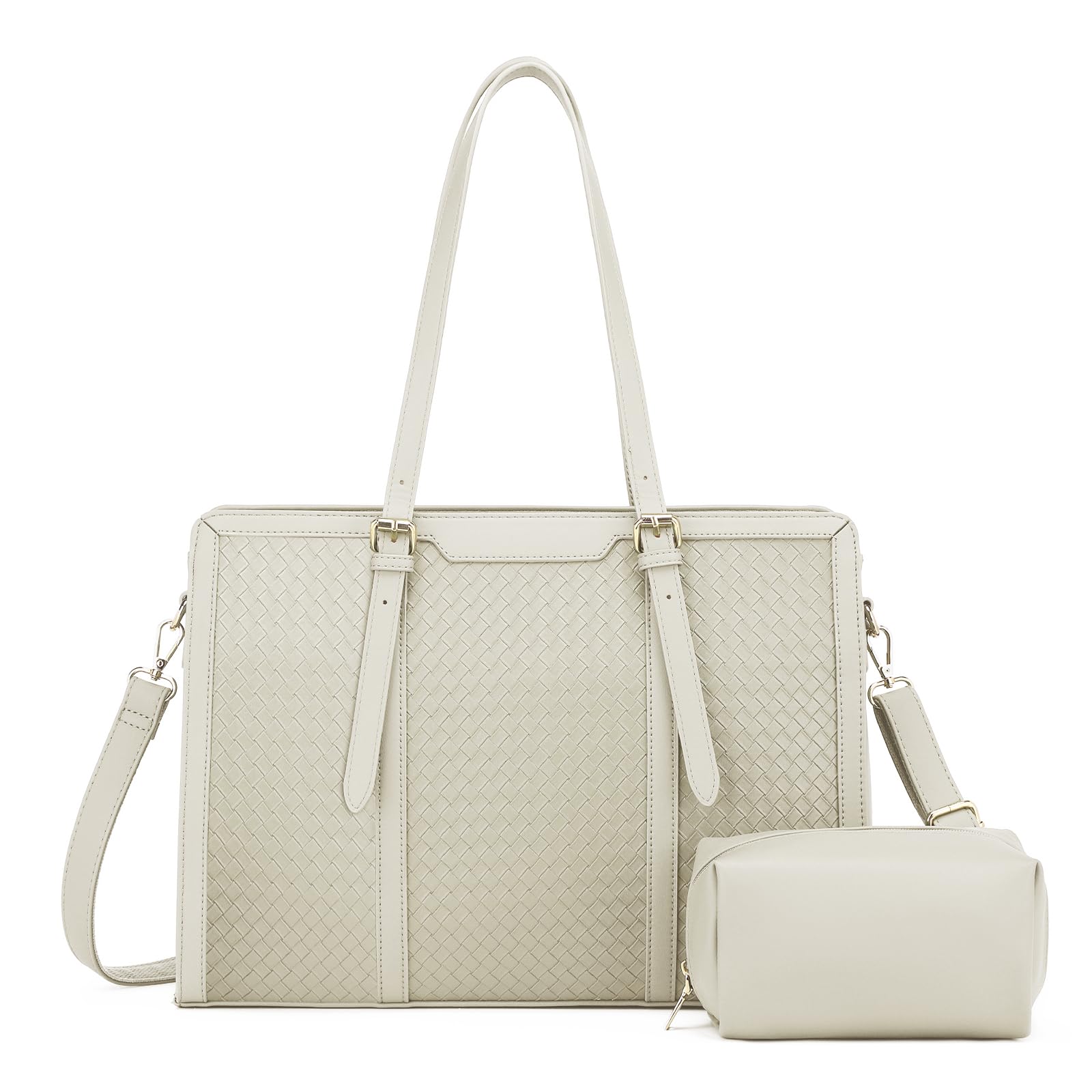 Borsa tote per computer portatile da donna adatta a laptop da 15,6 pollici, borsa da lavoro in pelle PU per donne borsa grande per computer con borsa