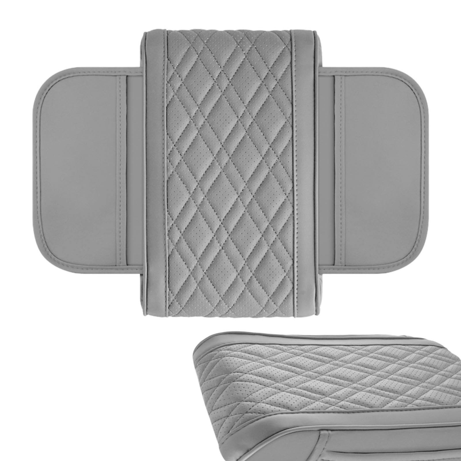 Housse D'accoudoir Voiture En Simili Cuir - Avec Poche Latérale, Bande élastique - Confort Et Rangement
