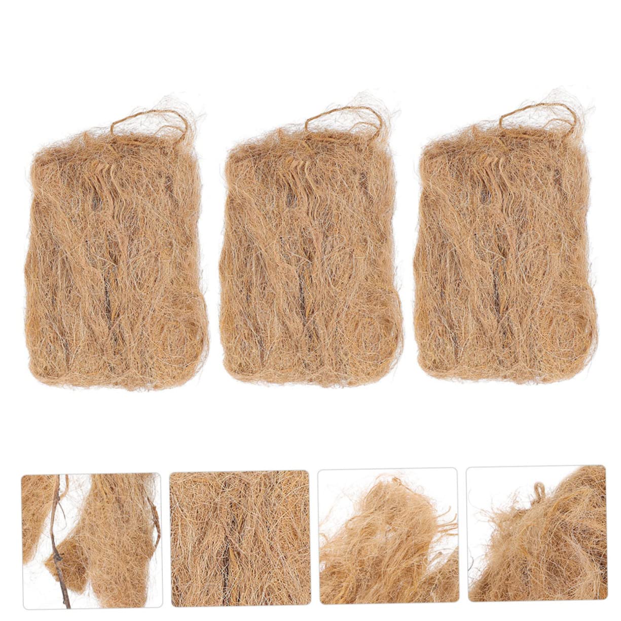 POPETPOP 12 Pièces Soie de Jute - Accessoire de Camping Accessoire de Survie Cordon Allume-feu Outils de cheminée Accessoires de grillade Accessoire Allume feu