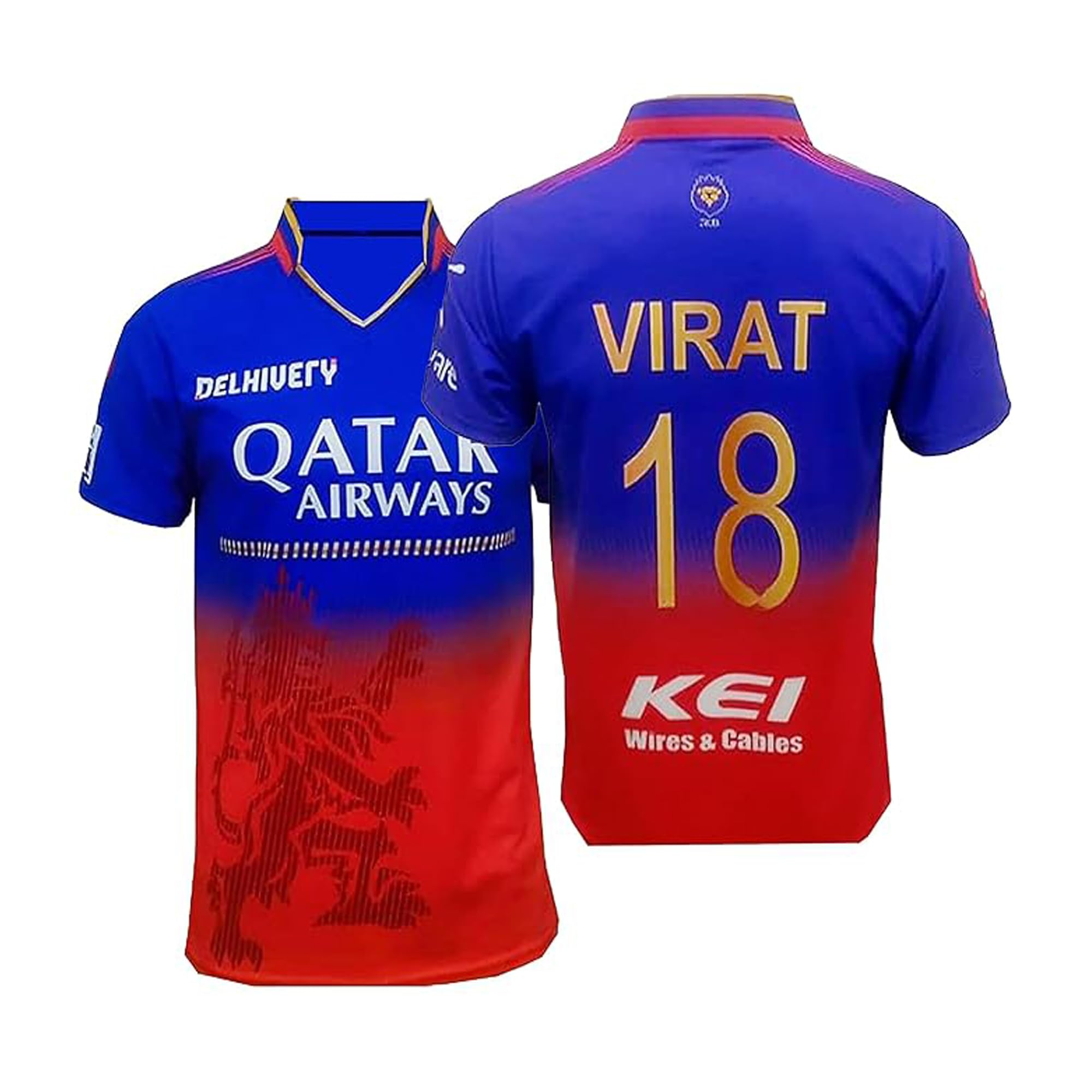 Virat Banglore Cricket Jersey 2023-24 -(Mens & Kids) Rcb Cricket Team Regular Fit Tshirt 2024