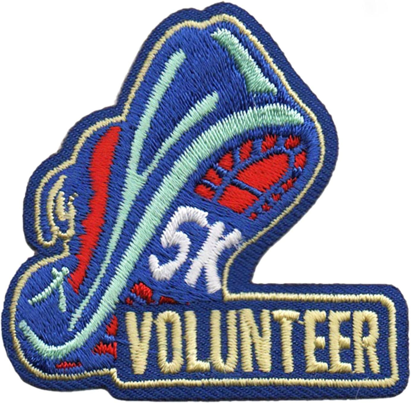 12 Pieces 2" Activity Scouts Applique Fun Patches, Service - Volunteer (5K Volunteer)