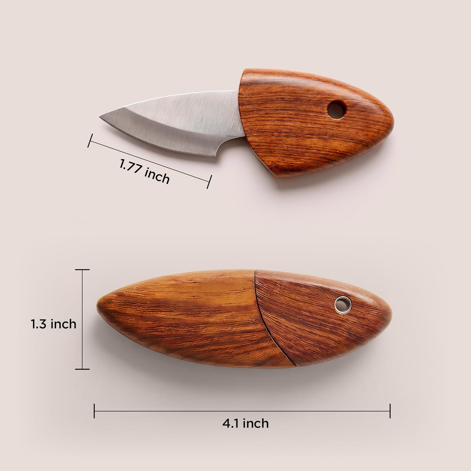 Portable EDC Knife, Fish-Inspired Design, Small Straight Blade Keychain, Ideal for Travel, Outdoor, and Everyday Tasks(1 Pack)