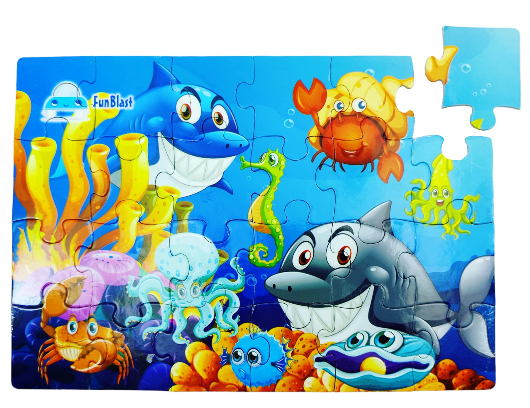 FunBlast Aquatic Animal Jigsaw Puzzle for Kids Jigsaw Puzzle for Kids of Age 3-5 Years – 24 Pcs (Multicolor, Size 30X22 cm) (B098R17FHM) Amazon Price History, Amazon Price Tracker