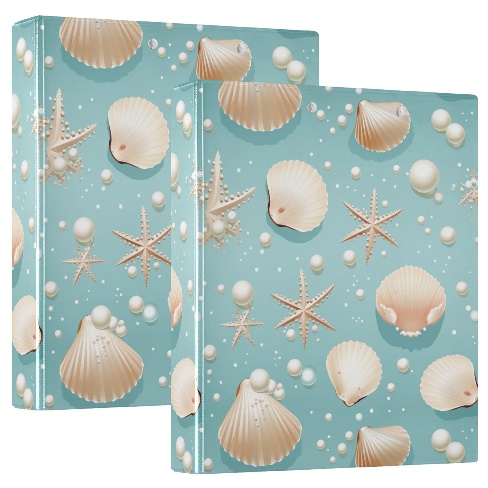 Shining Shell - Raccoglitore a 3 anelli, 3,8 cm, contiene 200 fogli con 3 tasche interne in PVC trasparente, per scuola e ufficio