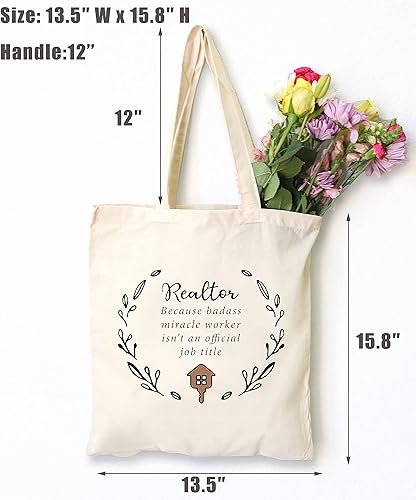 Miniatura 4 de LIBIHUA Bolsa de hombro reutilizable, bolsa de compras, regalo para mujeres, idea de regalo para mujeres, compañeros de trabajo, agente de bienes