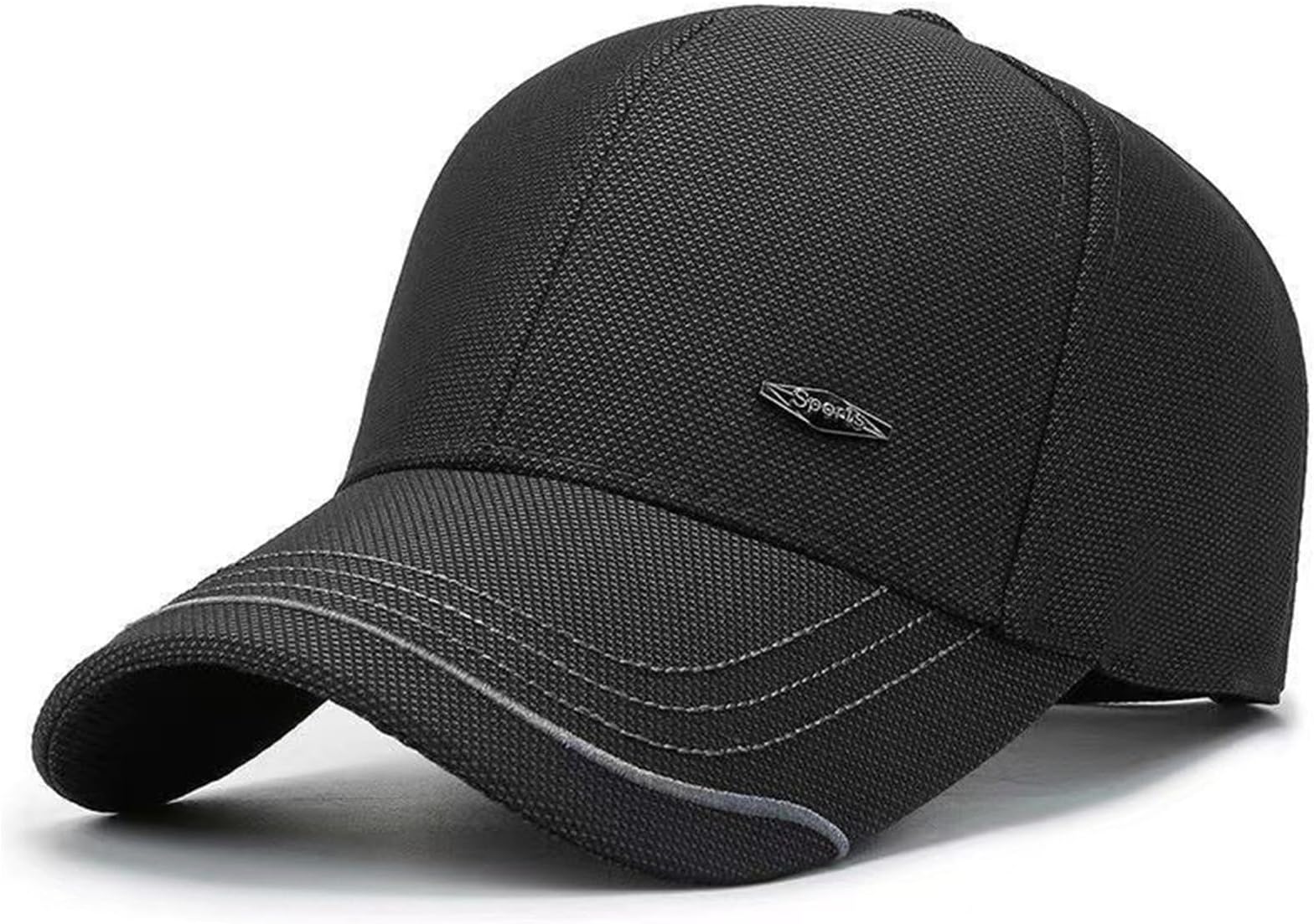 Retro Structured Baseball Cap Low Profile Plain Golf Hats Adjustable Cotton Dad Hat for Mens