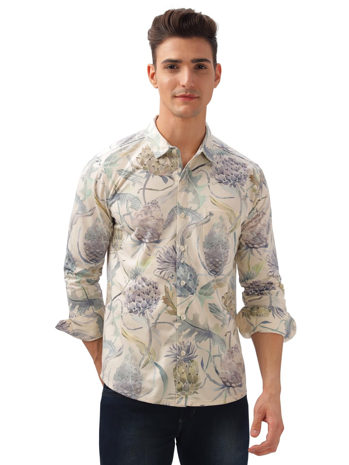 bullmer Trendy Regular Fit Striped Causal Full Sleeve Shirt for Men.-picture-46