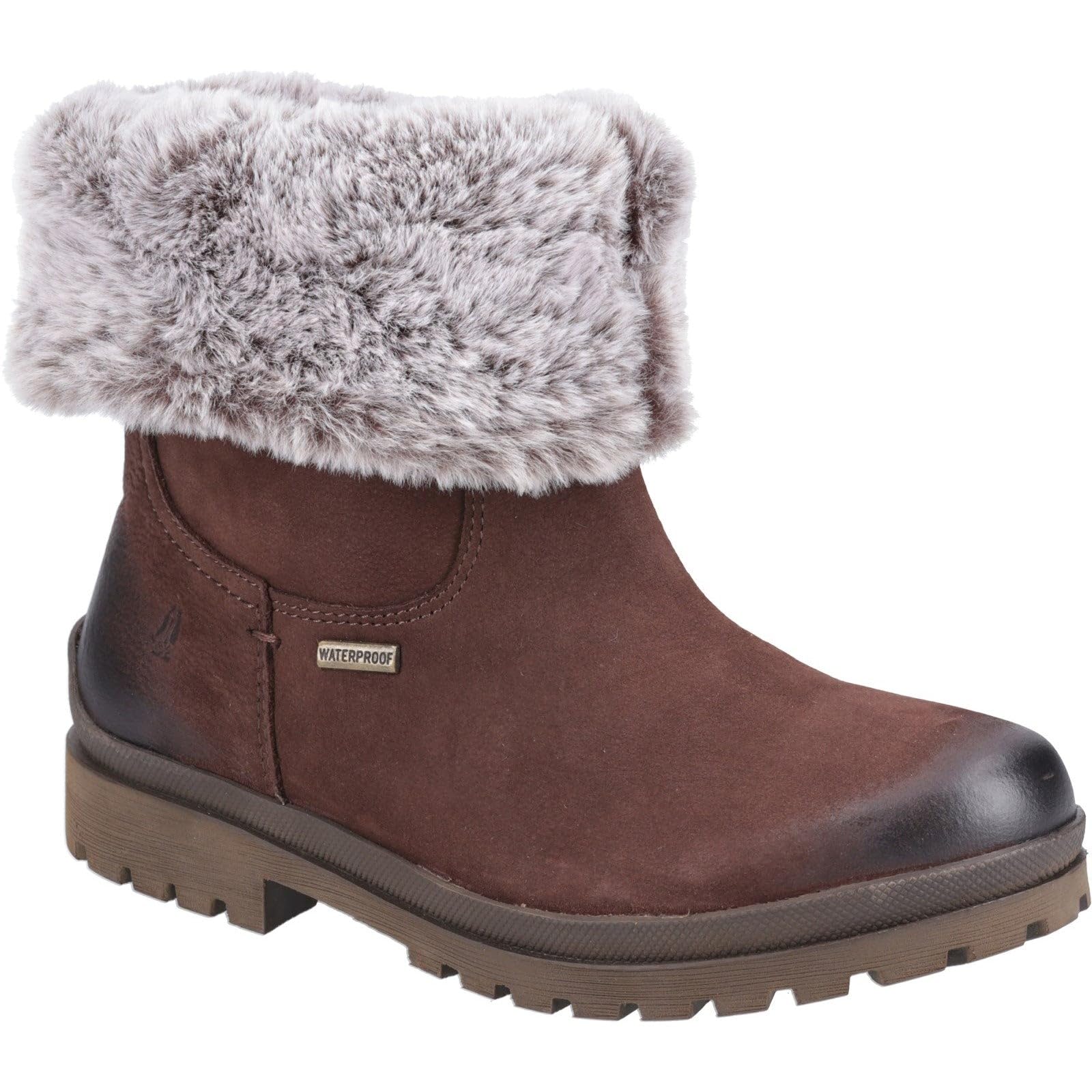 Hush Puppies Female Alice Mid Boot, Brown, 4