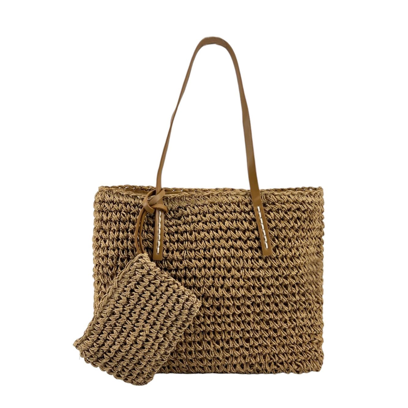 MODELISA Bolso Tote Rafia Paja Playa Verano Grande Estilo Casual Mujer