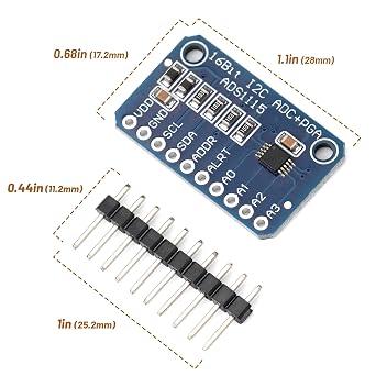 6 PCS ADS1115 16 Bits 4 Channel Analog-to-Digital Converter Precised Develop Board Module Amplifier Board ADC I2C IIC for Arduino Raspberry Pi