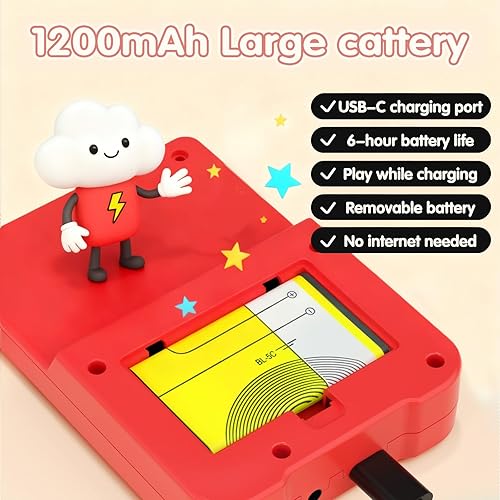 Miniatura 5 de Consola de juegos de mano integrada en 500 juegos clásicos, portátil retro recargable con pantalla LCD de 3.0 pulgadas, soporte de conexión a TV y 2