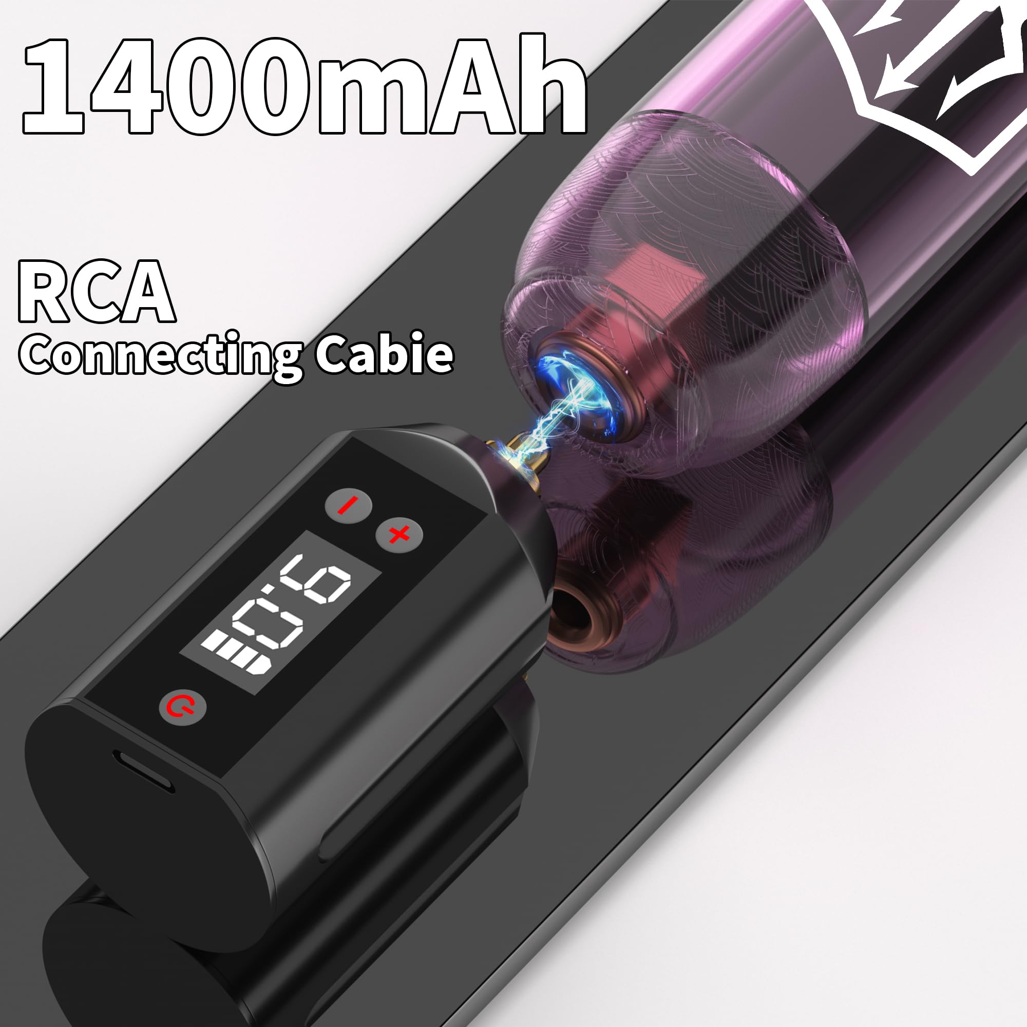 POSEIDON Tattoo Kit Tattoo Gun Kit, Tattoo Pen Kit with 2PCS 1400mAh Power Supply and 11 Tattoo Inks, Tattoo Machine Kit with 20pcs Tattoo Needles for Beginers