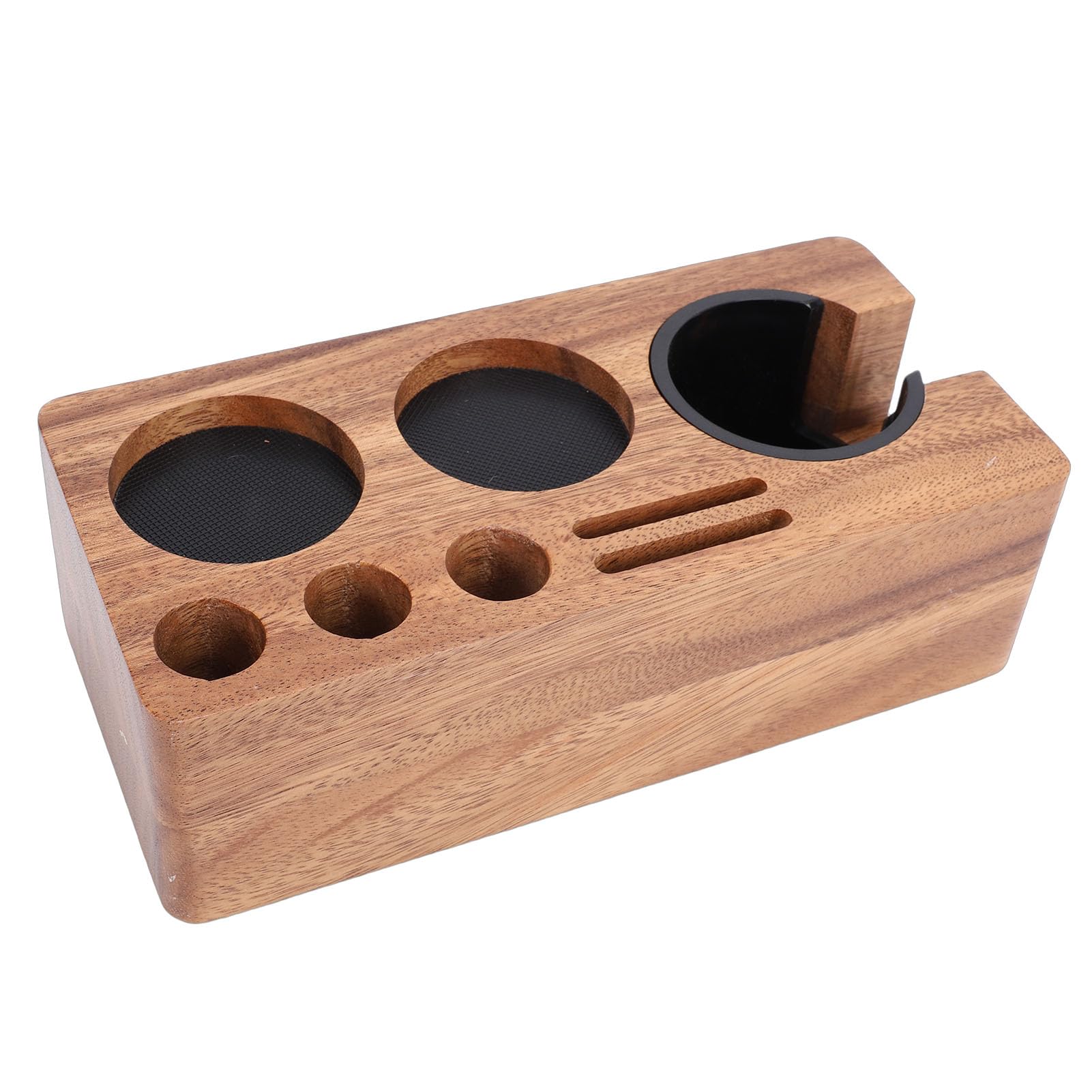 Sonew Profesjonalna Stacja Ubijania Kawy Drewniana z podstawą antypoślizgową i Adapterem do Uchwytu Kolby 58 Mm i 51-54 Mm Stojak Sabotażowy Kuchnia Domowa (Orzech włoski)