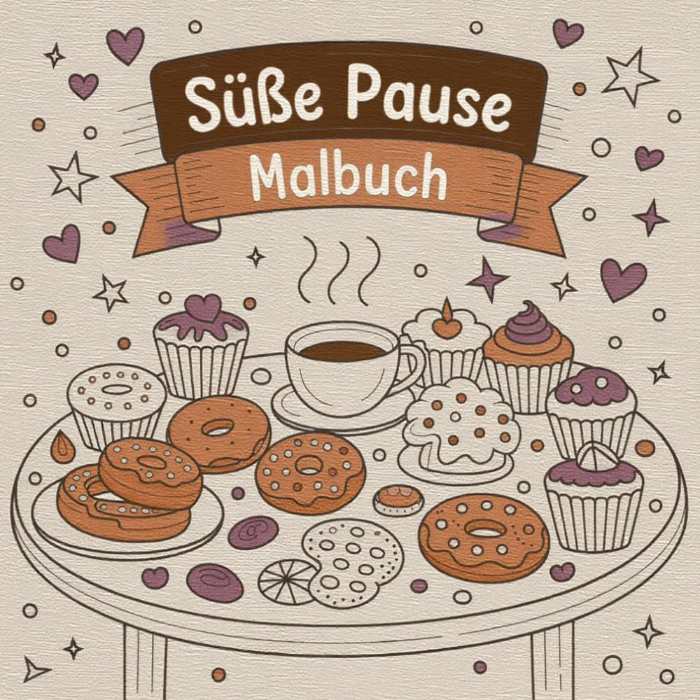 Süße Pause Malbuch: Entspannendes Auszeit mit süßen Motiven für Erwachsene und Mädchen
