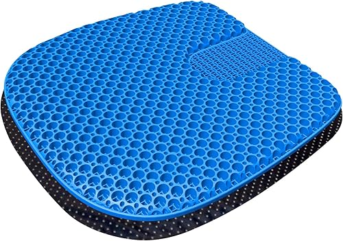 Miniatura 7 de Cojín de asiento de gel para sentarse durante mucho tiempo (grueso y extragrande) con funda antideslizante, cojín de asiento para silla