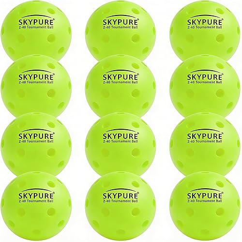 Z40 Outdoor Pickleball Balls USAPA Approved 40-Hole One-Piece Seamless, Pickleballs for Tournament Play, Training & Pickleball Machines