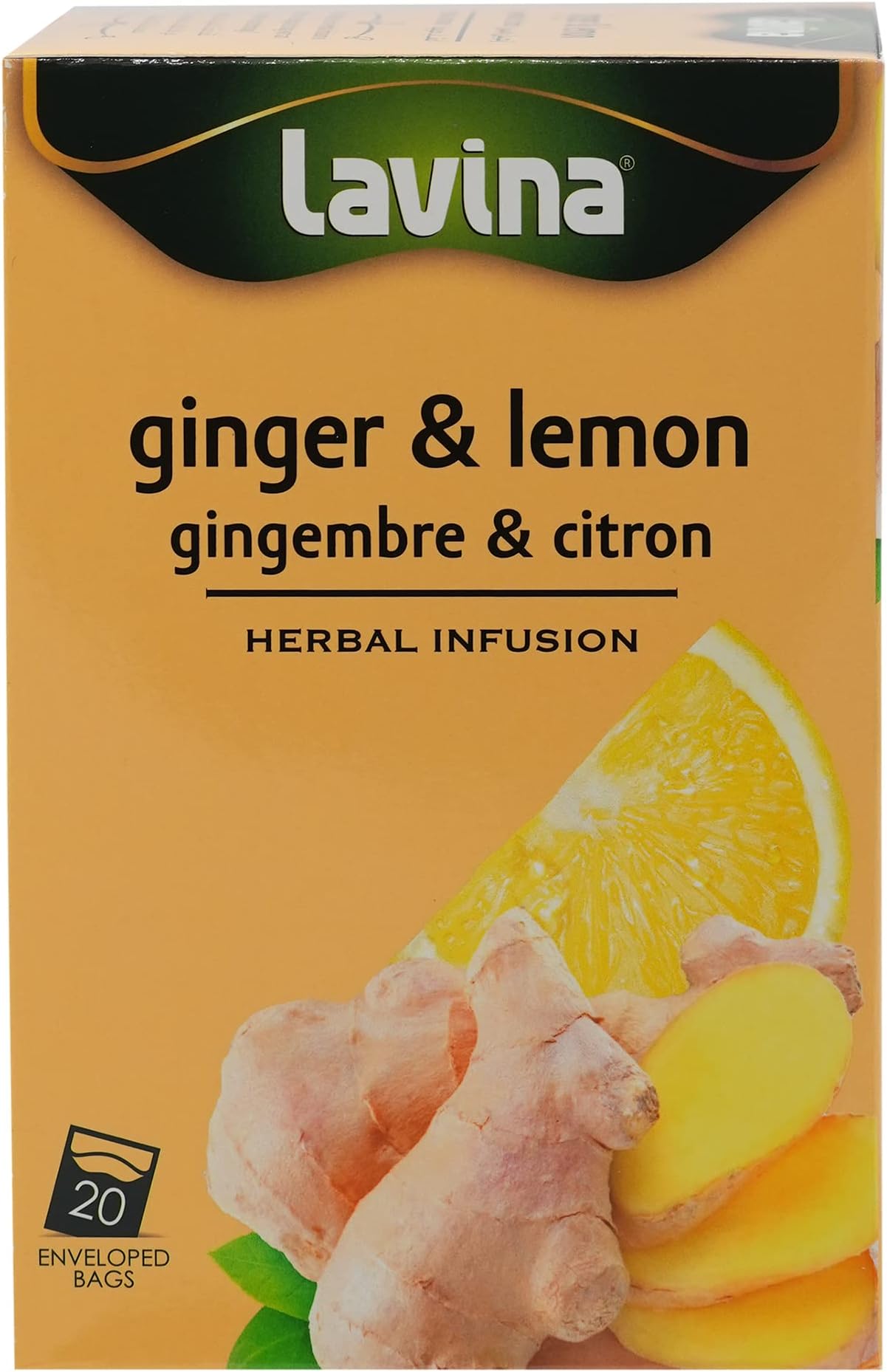 Ginger & Lemon Herbal Infusion 20s Enveloped Bags (2g x 20)