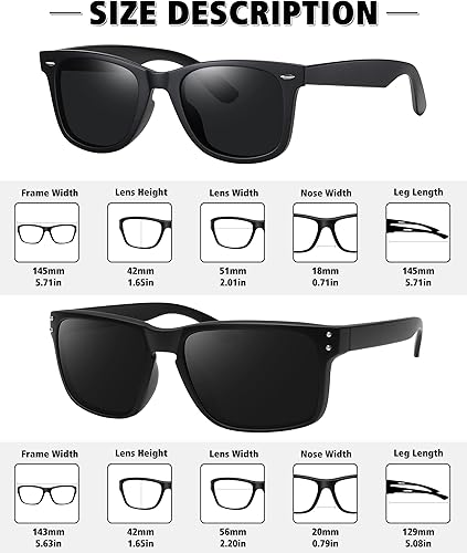 Miniatura 4 de MEETSUN Gafas de sol polarizadas para hombres y mujeres, gafas de sol clásicas retro para conducir, pescar, protección UV