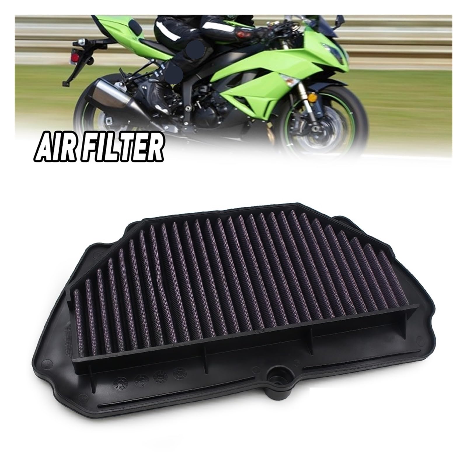 Filtro Aire Motocicleta Limpiador para Admisión De Filtro De Aire para Motocicleta para KA&WASAKI para Ni&nja ZX600 ZX636 ZX6R ZX-6R ZX6-R ABS ZX636E ZX600R