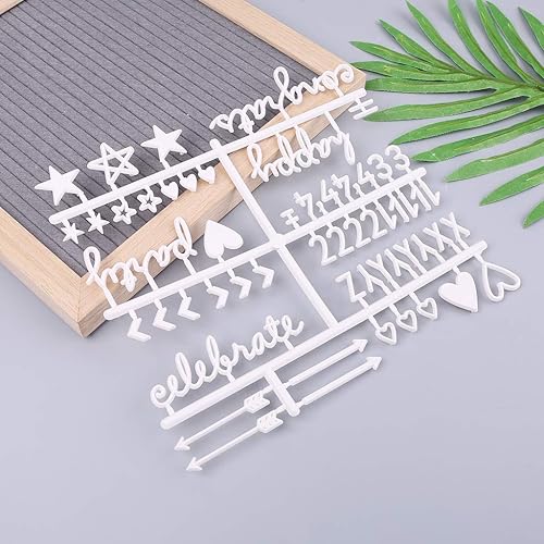 Miniatura 3 de QUQUTWO 4 unidsset caracteres para números de tablero de letras de fieltro para tablero de letras cambiable negro