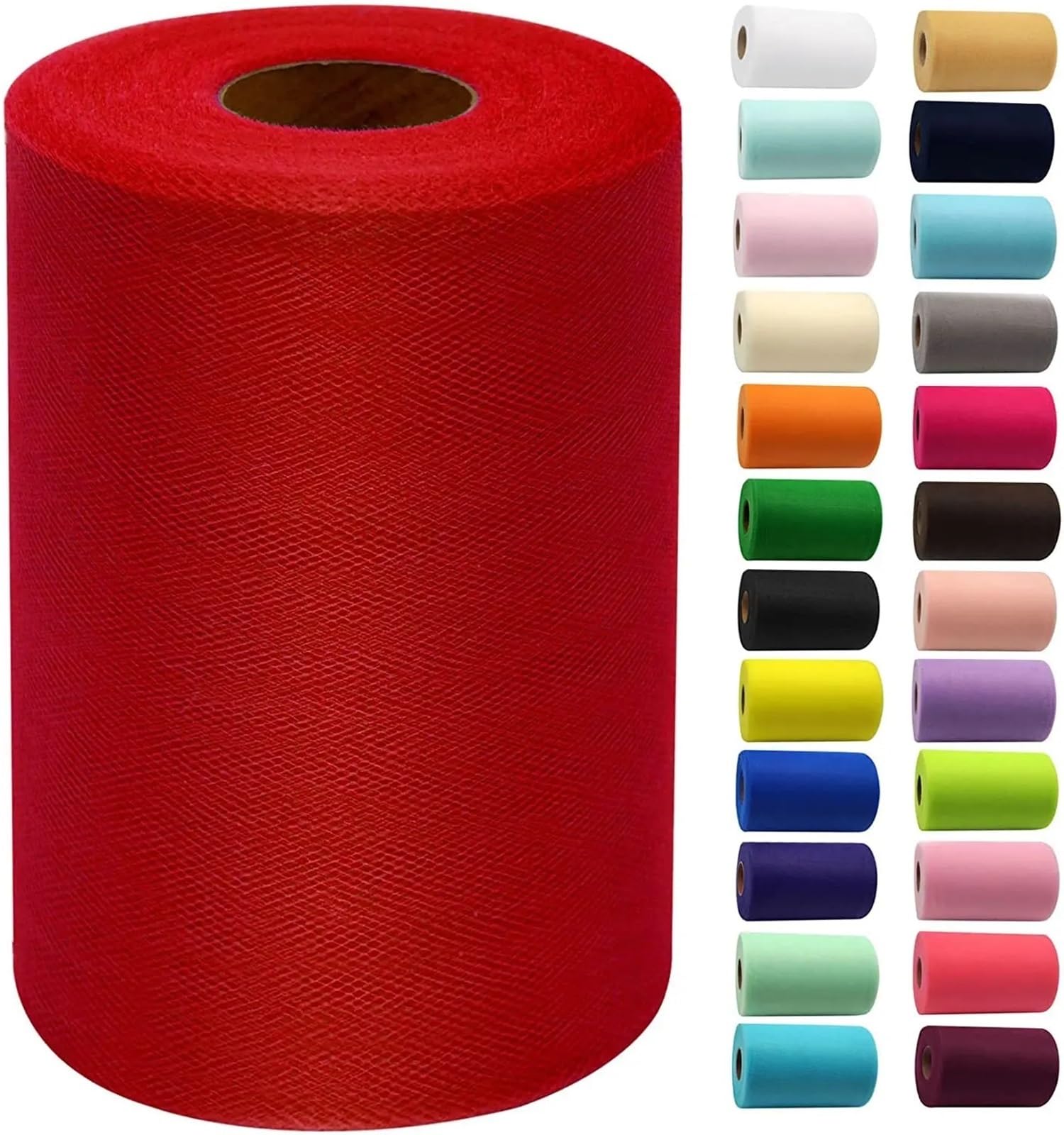 Tulle Fabric Roll White Tulle Fabric 15cm by 200 YD Spool Ribbon for DIY Wedding Decorations Craft Supplies(Color09)