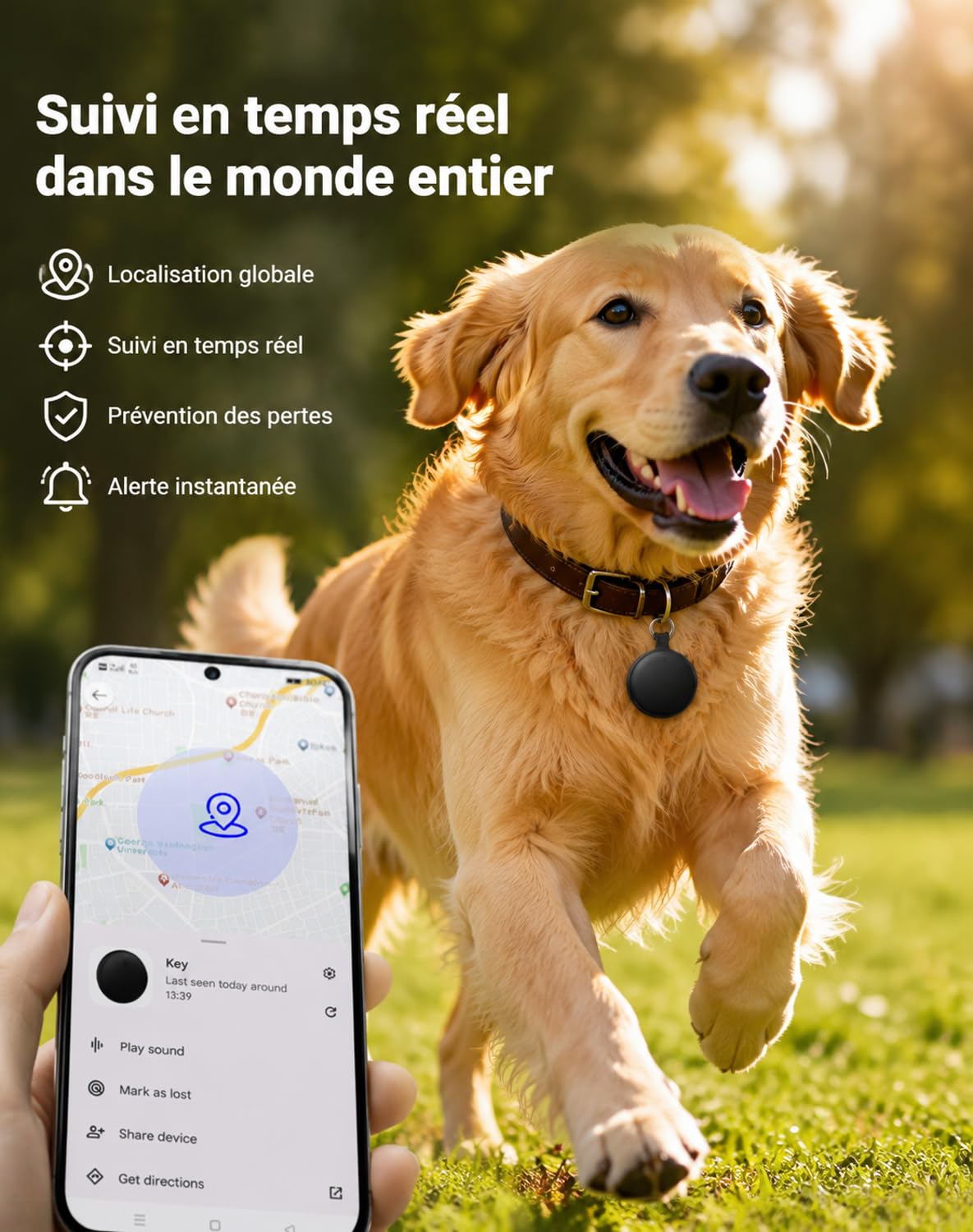 Vitivie Traceur GPS, Conception Compacte, Localisation Mondiale en Temps Réel