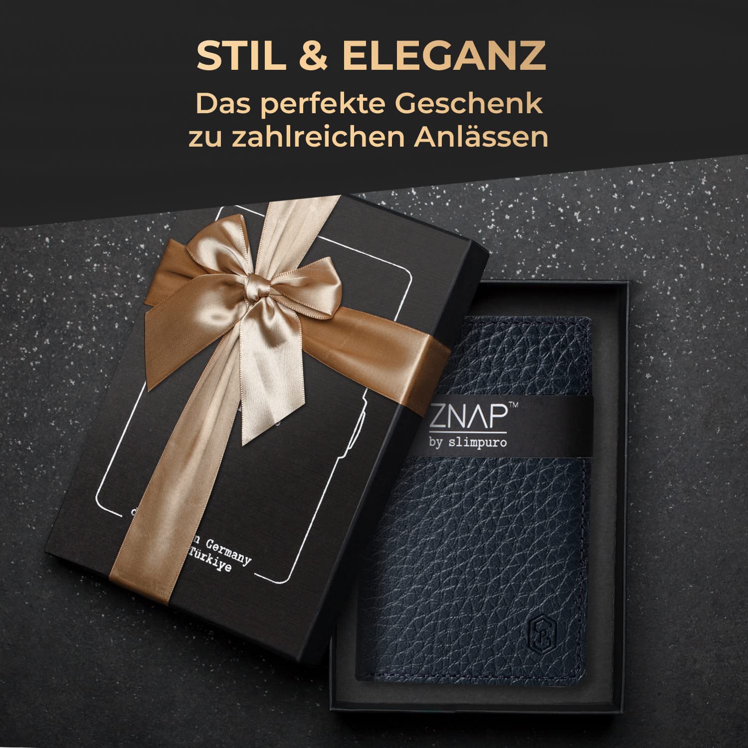 ZNAP® Slim Wallet Kreditkartenetui | Geldbörse Herren | Kartenhalter Geldbeutel Herren | Kartenetui Herren Geldbeutel | Herren Portemonnaie mit RFID Schutz
