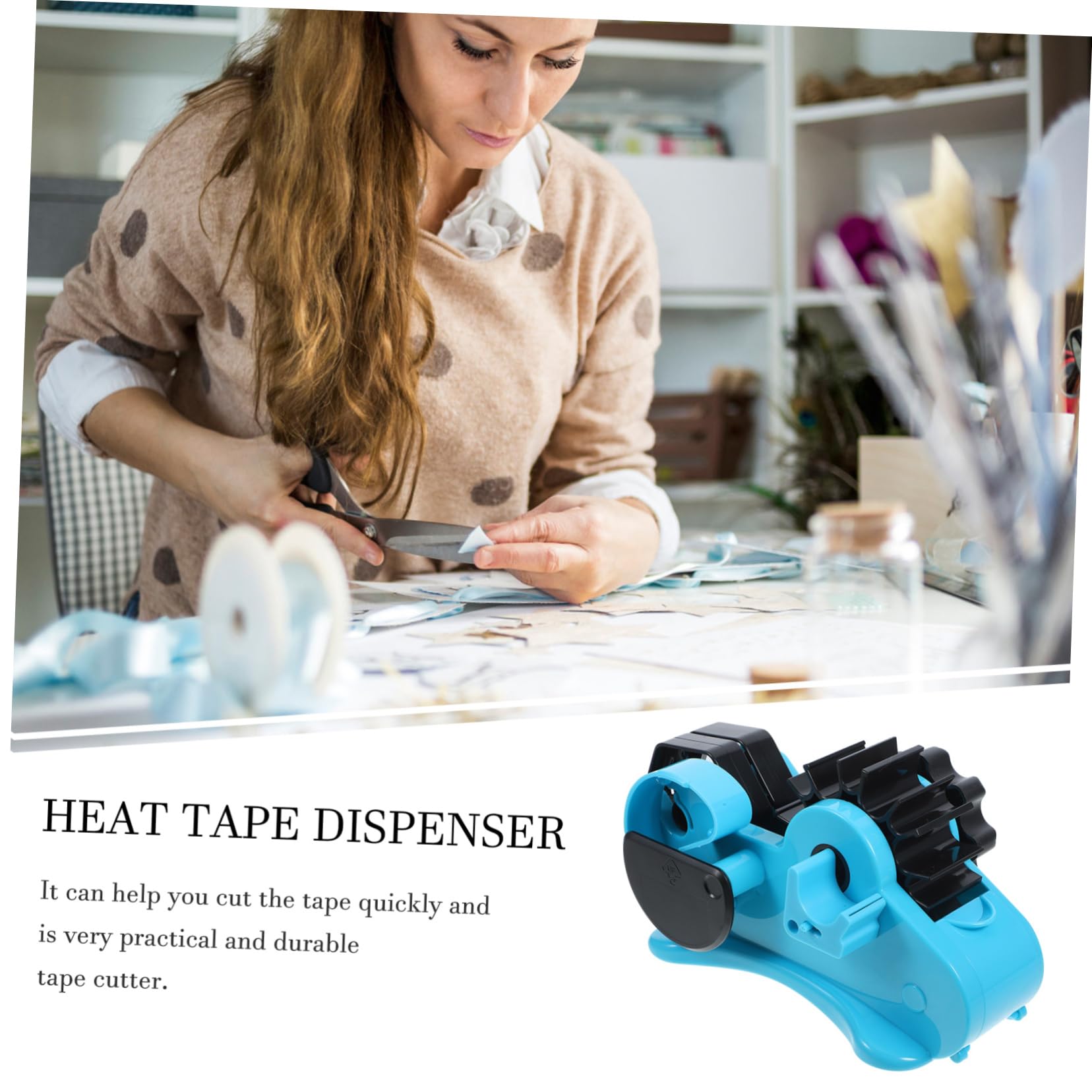 jojofuny Dispenser per Nastro Adesivo Multifunzione Taglierina, Leggero in Abs, Design Elegante per Uffici e Progetti Artistici