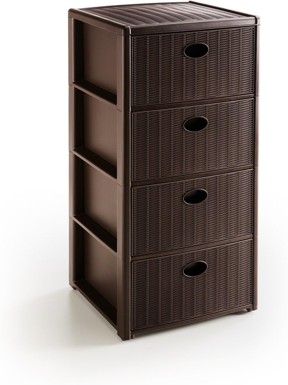 Stefanplast Elegance Drawers Unit, Moka, 40 x 40 x 80 cm