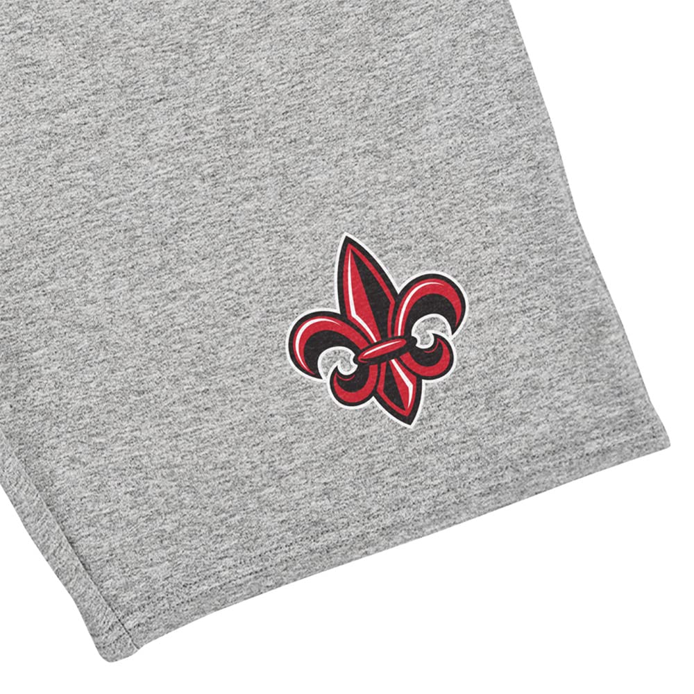 Campus Lab U of L at Lafayette Mens Sweat Shorts School Logo, Athletic Heather, Large