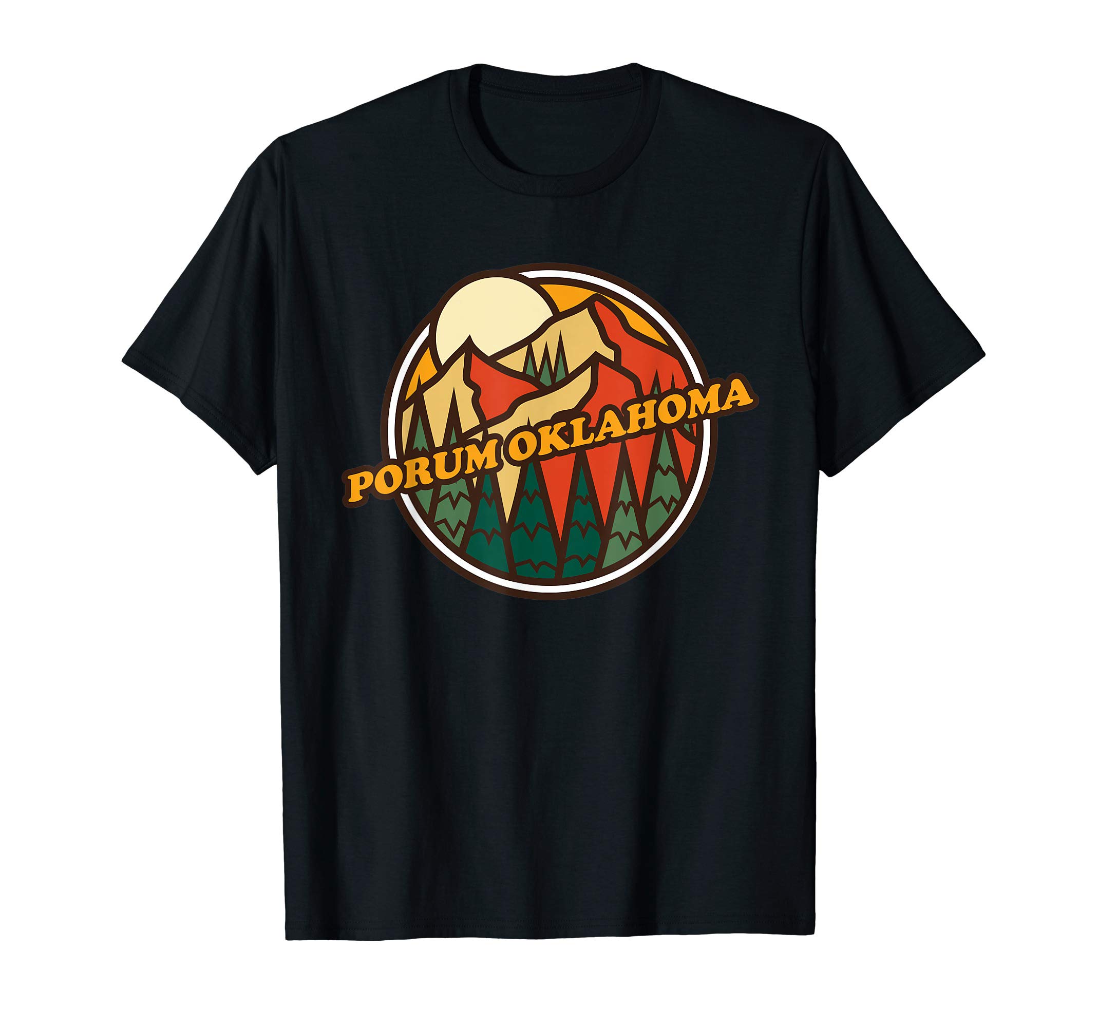 Vintage Porum, Oklahoma Mountain Hiking Souvenir Print T-Shirt