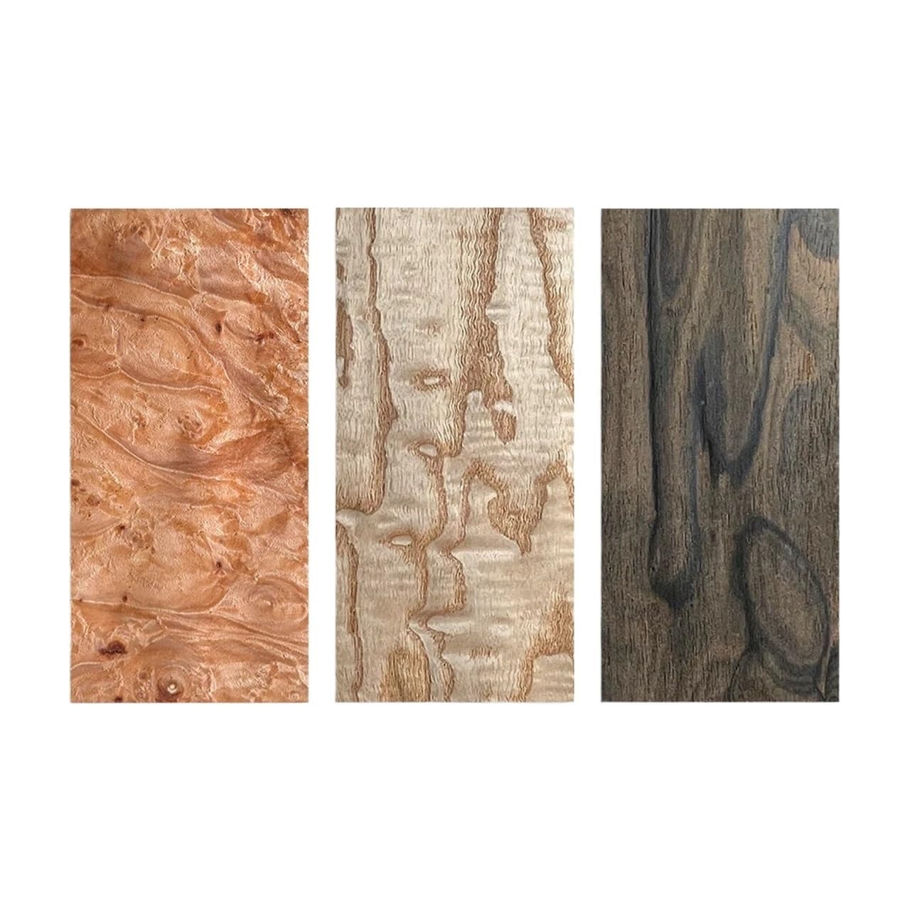 5 pezzi di impiallacciatura in legno naturale for chitarra, paletta, impiallacciatura, bordo di protezione, sottile tavola di legno, decorazione fai da te, pannello fatto a mano(Burl-9x19cm