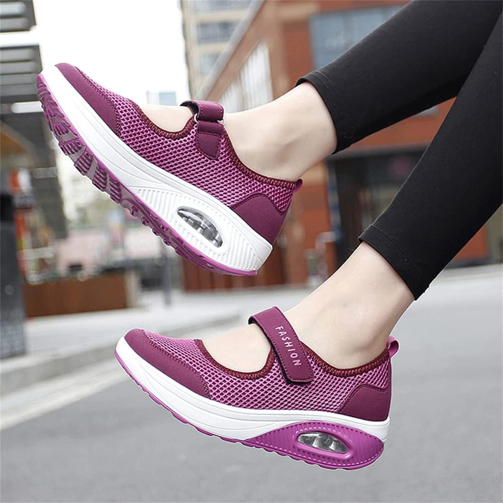 Zapatos Ligeros ortopédicos de enfermería Casuales,Zapatos de Enfermera de Trabajo con cojín de Aire cómodos para Mujer,Zapatillas de Deporte para Caminar Transpirables Ajustables Antideslizantes