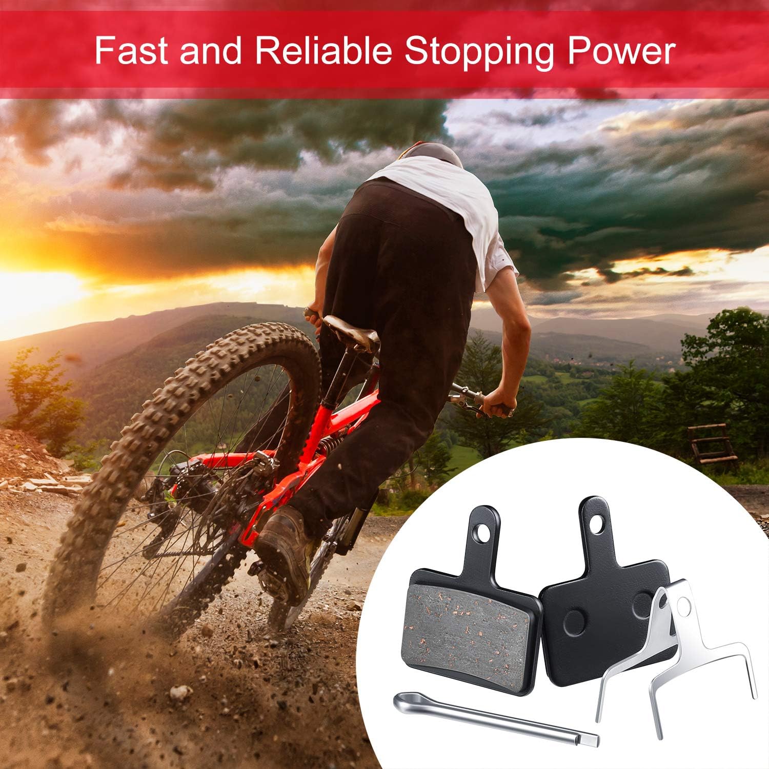Onе-Dау Sаlе: Uр tо 80% оƒƒ 4 Pairs Bike Brake Pads for TRP Tektro Shimano Deore Br-M575 M525 M515 T615 T675 M505 M495 M486 M485 M475 M465 M447 M446 M445 M416 M415 M395 M375 M315 M355 C601 C501s