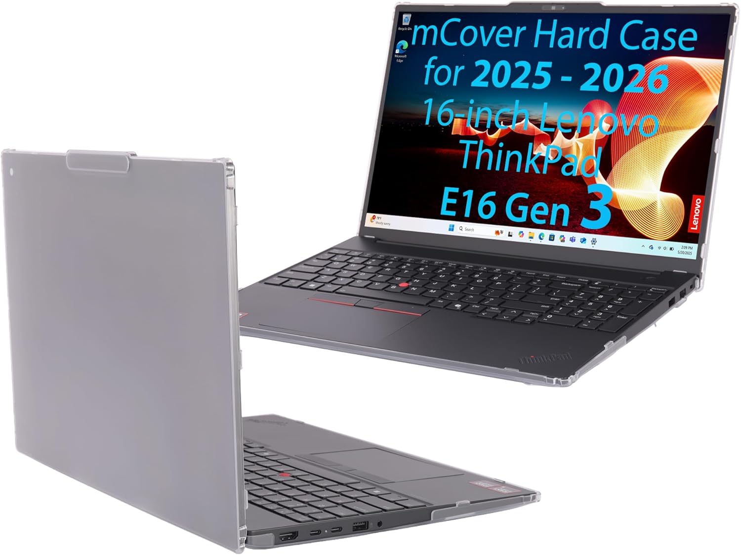 mCover case ONLY Compatible for 2025-2026 16" Lenovo ThinkPad E16 Gen 3 Series Windows Notebook Computers (NOT Fitting Any Other Lenovo Models)- Clear
