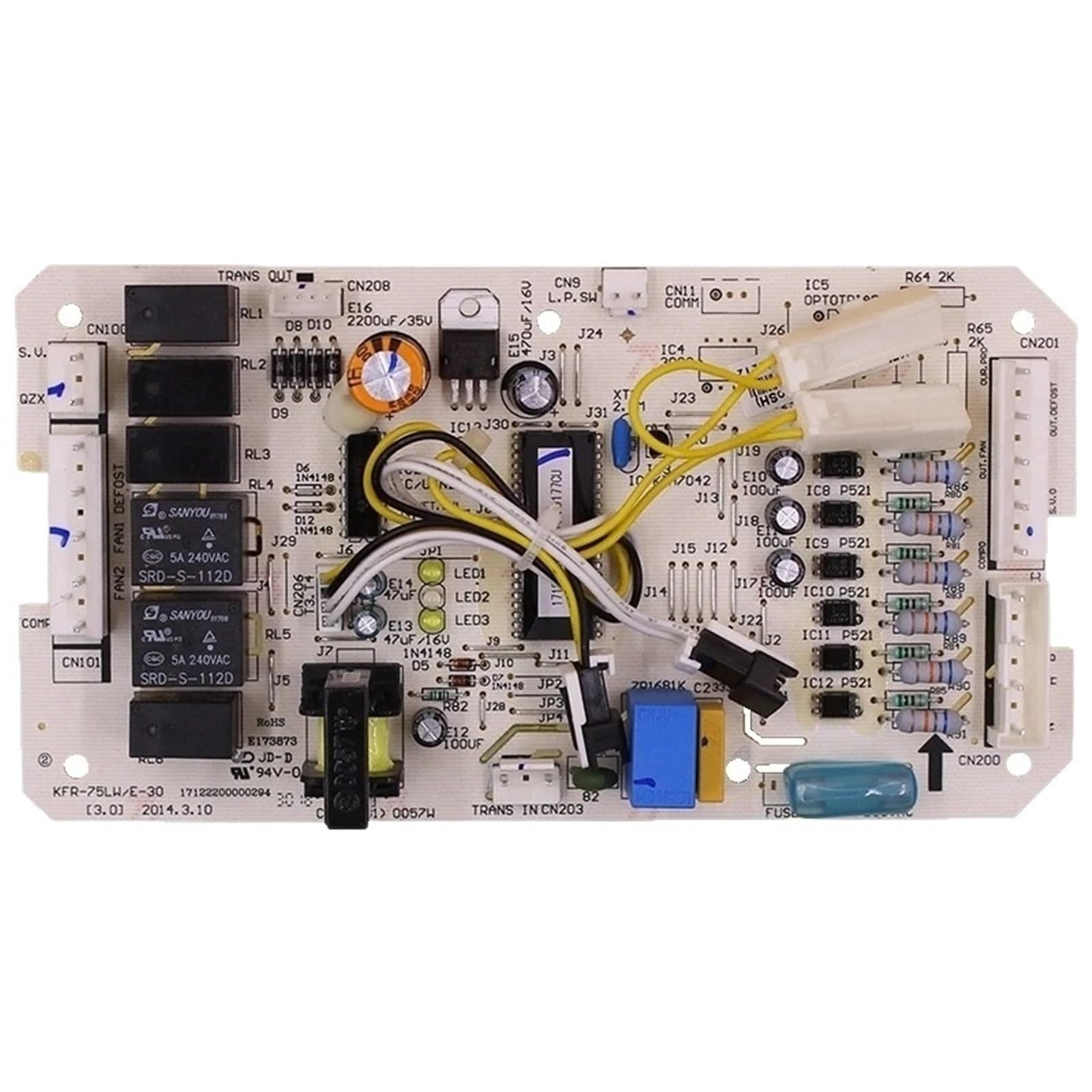 For aire acondicionado KFR-120W/S-590 KFR-75LW/E-30 Unidad externa Placa principal Placa de control(A)