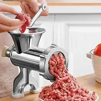 MOEDOR DE CARNE MANUAL Nº10 EM FERRO FUNDIDO – MOEDOR DOMÉSTICO VERSÁTIL PARA CARNES, LEGUMES E EMBUTIDOS COM MANIVELA FÁCIL DE LIMPAR