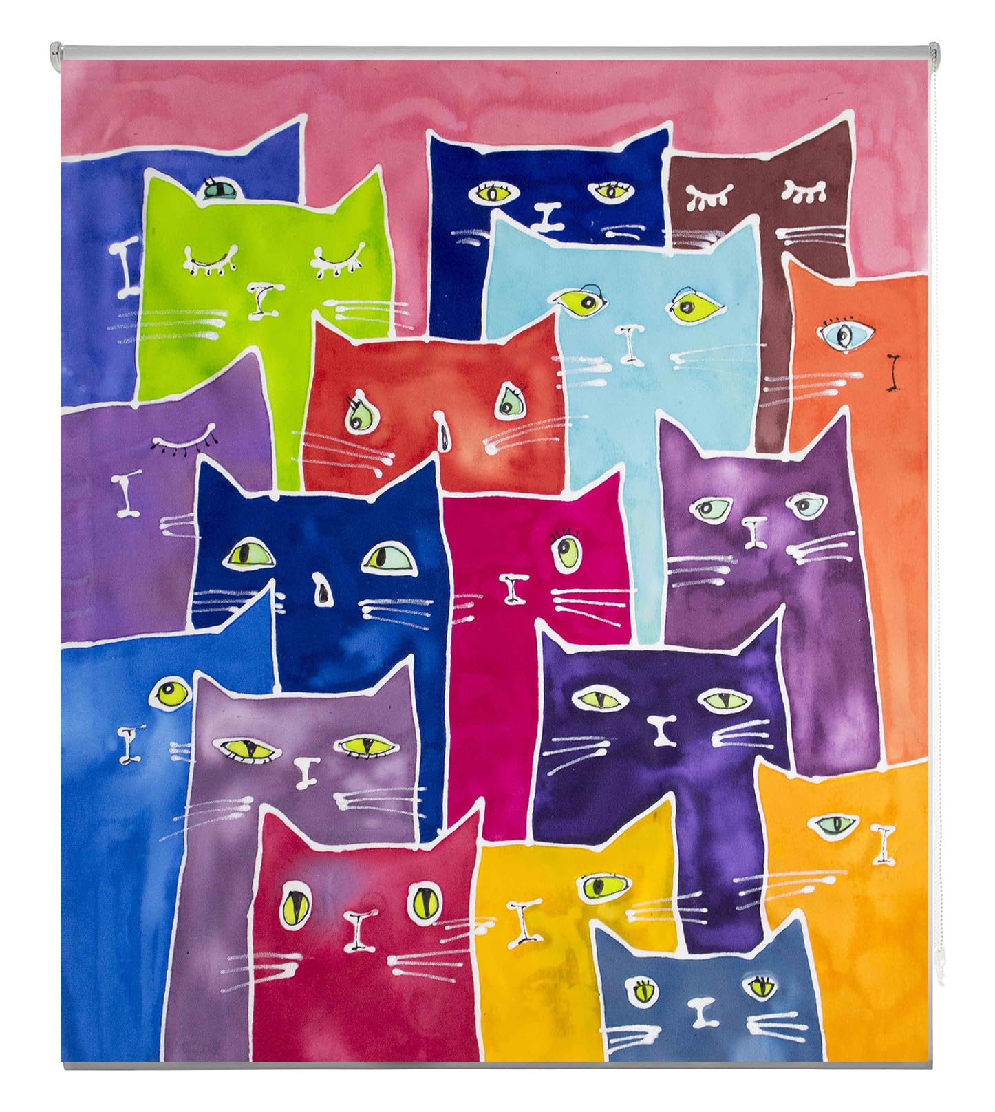 Estoralis Animales| Estor Enrollable Diseño Moderno|Sin Taladrar Translúcido Estampado | Modelo A-235 | 75 x 150 cm (Ancho/Alto) Tamaño Tela 72 x 150 cm | Estores para Ventanas y Puertas