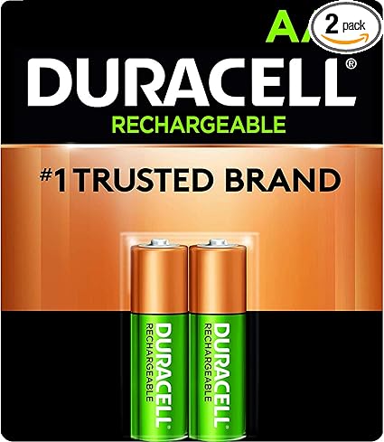 Amazon Com Duracell Rechargeable Aa Batteries Long Lasting All Purpose Double A Battery For Household And Business 2 Count Health Household