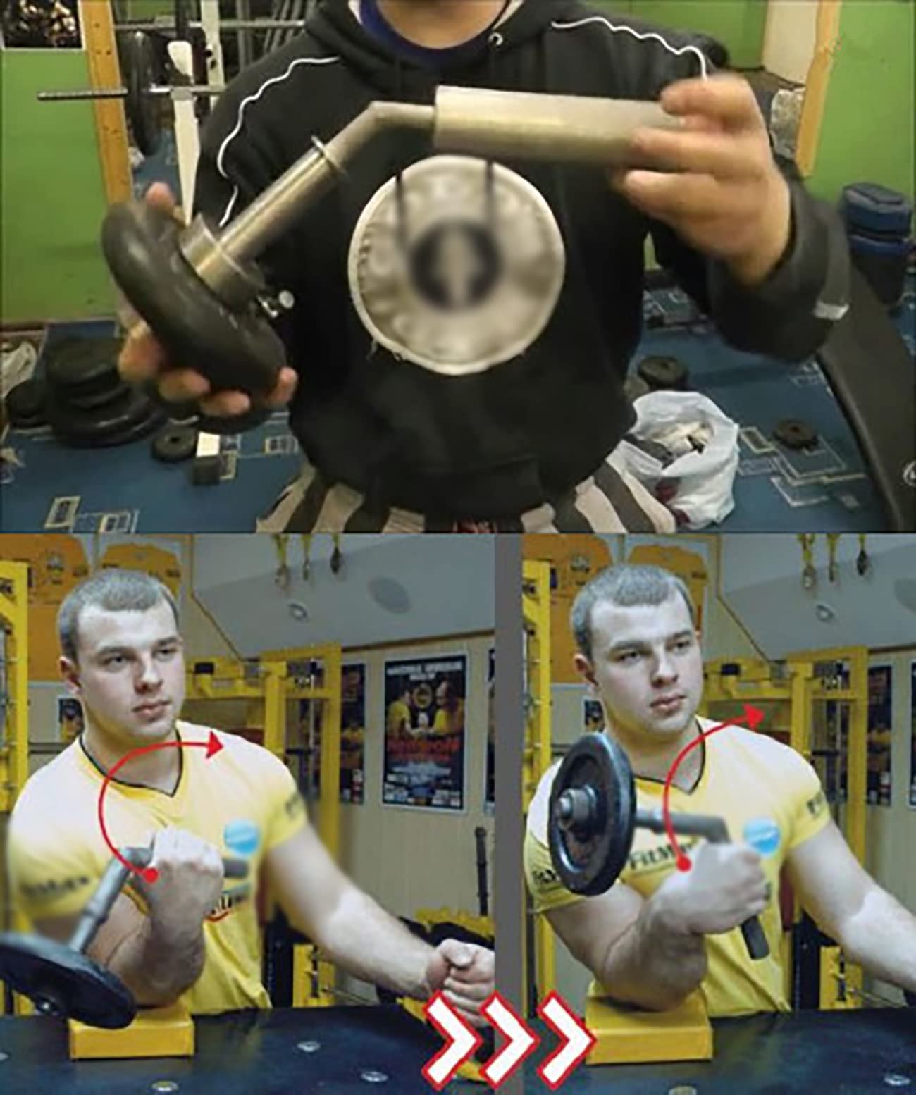 urządzenie do wzmacniania chwytu dłoni, Trening na siłowni Trenażer nadgarstka, Uchwyt do hantli, Urządzenie do ćwiczeń w domu, Fitness w domu Palec Ramię Przedramię Power Spin Force Wzmacniacz