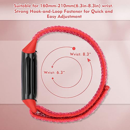 Miniatura 4 de Compatible con Fitbit Charge 5 bandas para mujeres y hombres, correa deportiva de nailon suave y transpirable con velcro para Fitbit Charge 5