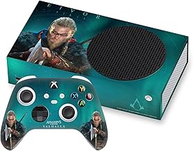 Head Case Designs Officially Licensed Assassin's Creed Male Eivor Valhalla Key Art Vinyl Sticker Gaming Skin Decal Cover Compatible with Xbox Series S Console and Controller Bundle