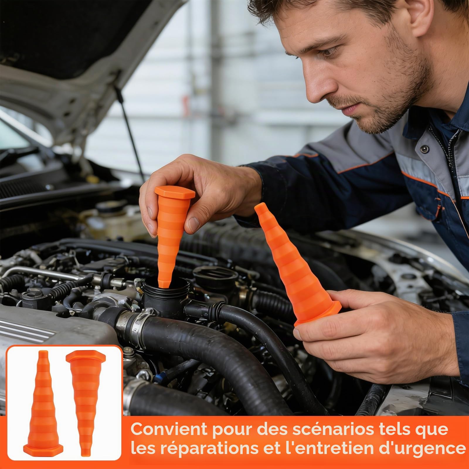 22PCS Bouchons de Service D'huile Hydraulique, Kit Assorti de Bouchons Coniques en Caoutchouc Silicone pour Canalisations, Irrigation, Conduites D'huile, Prévention des Fuites