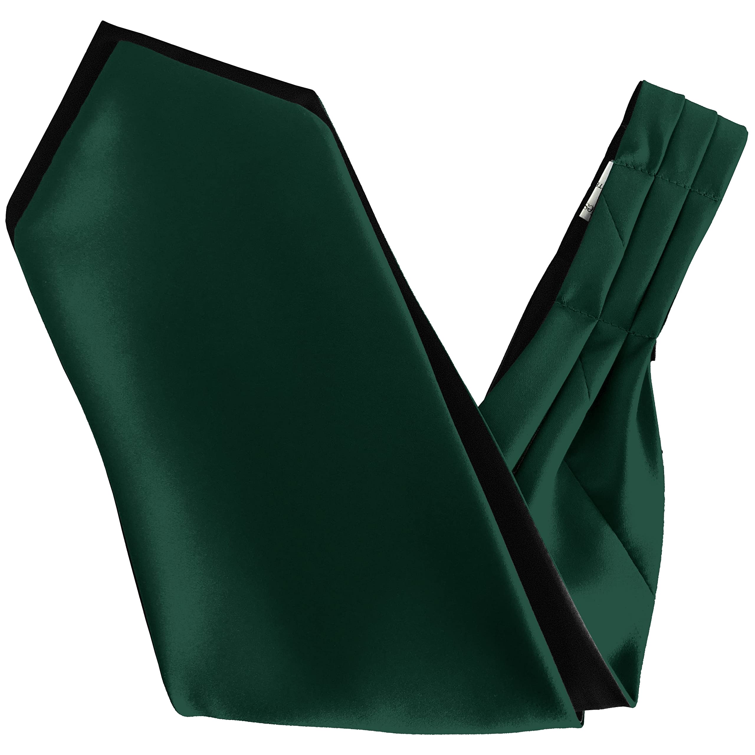 Great British Tie Club Men's Bottle Green Satin Ascot Cravats (Bottle Green)