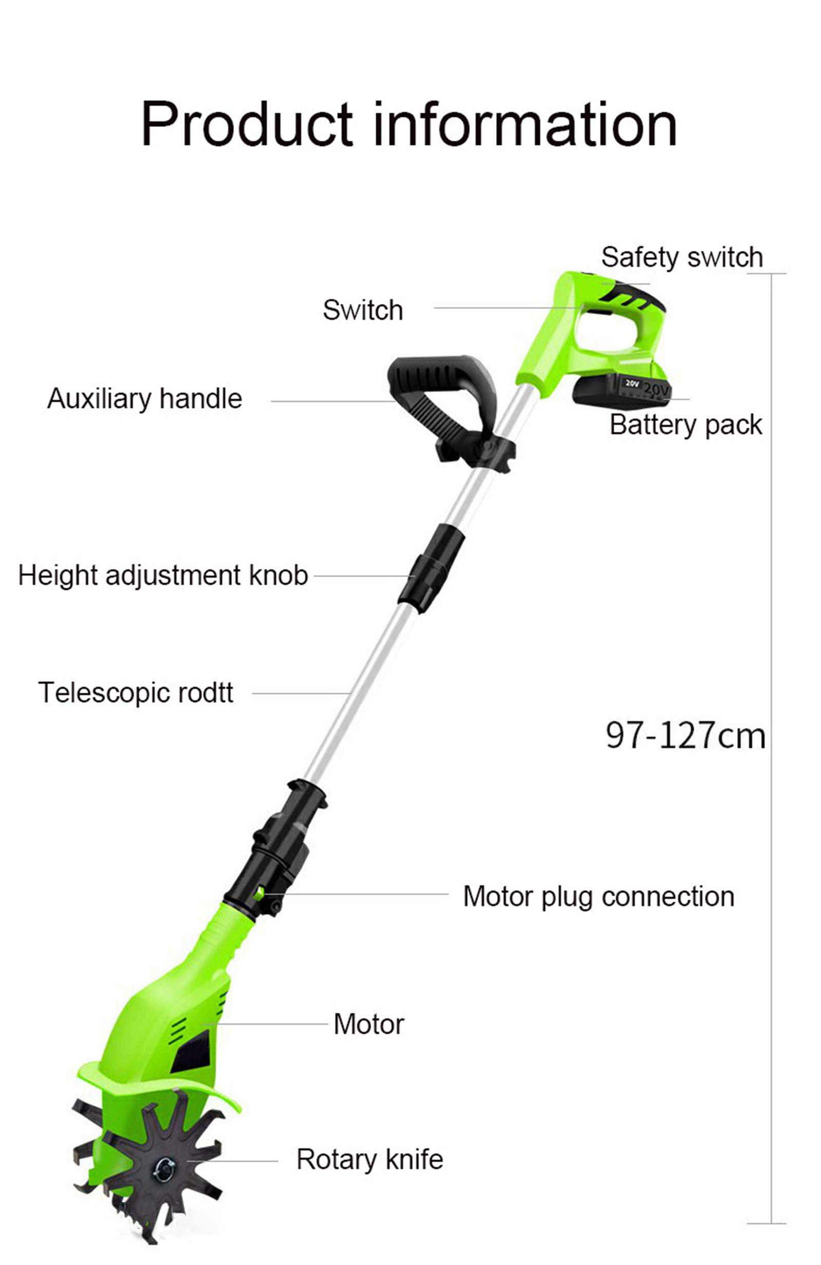 Pequeño Weeder, Máquina De Tierra, Excavadora, Cultivador De Lithium, Tiller